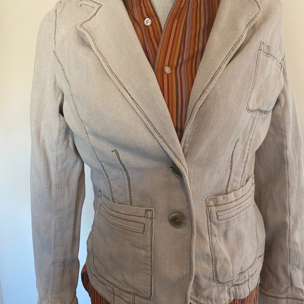 J Jill linen blend cottagecore  jacket size 8